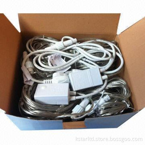 Christmas Light Net with Warm White LED and Transparent Cable for Outdoor and Indoor, Connectable